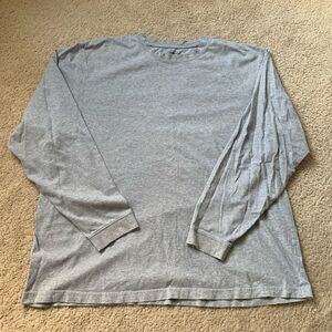 L.L. Bean Gray Layer Long Sleeve T Shirt Super Soft 100% Cotton Size XL Reg